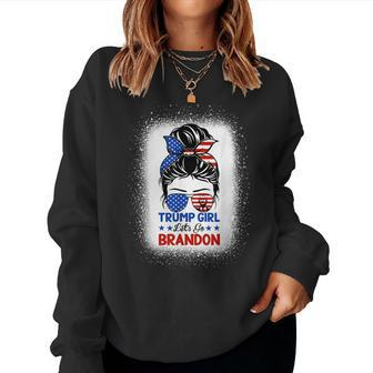 Women Yes Im A Trump Girl Get Over It - Trump 2024 Election Women Crewneck Graphic Sweatshirt - Thegiftio UK