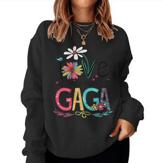 Womens I Love Being Called Gaga Sunflower Mothers Day Women Crewneck Graphic Sweatshirt - Thegiftio UK