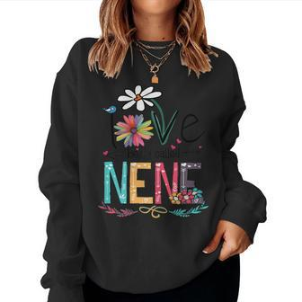 Womens I Love Being Called Nene Sunflower Mothers Day Women Crewneck Graphic Sweatshirt - Thegiftio UK