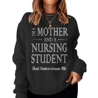 Womens Nursing Student Mom Nursing School Future Nurse Mothers Day Women Crewneck Graphic Sweatshirt - Thegiftio UK