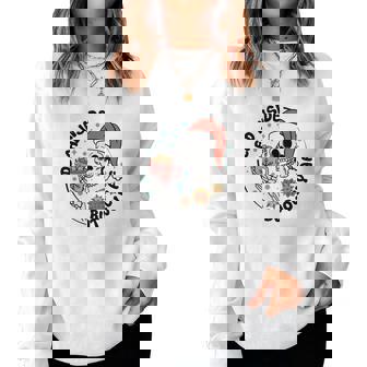 Christmas Dead Inside But Jolly Af Women Crewneck Graphic Sweatshirt - Thegiftio