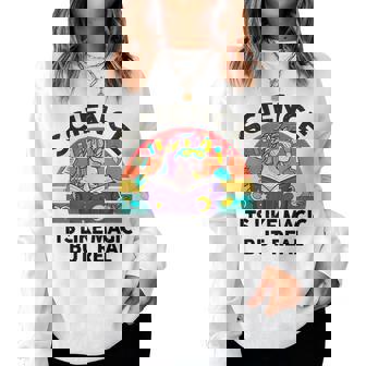 Funny Science Like Magic But Real Teacher Kids Women Crewneck Graphic Sweatshirt - Thegiftio