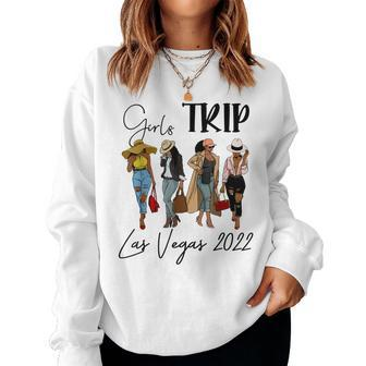 Girls Trip Las Vegas 2022 Black Women Queen African American Women Crewneck Graphic Sweatshirt - Thegiftio UK