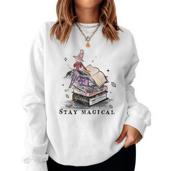 Hallowen Be Magical Witch Stay Magical Women Crewneck Graphic Sweatshirt - Seseable