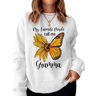 My Favorite People Call Me Gramma Mothers Day Gifts Women Crewneck Graphic Sweatshirt - Thegiftio UK