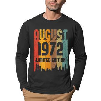 50 Years Old Vintage Awesome Since August 1972 50Th Birthday Men Graphic Long Sleeve T-shirt - Thegiftio UK