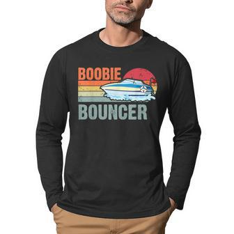 Mens Boobie Bouncer Funny Sailing Summer Boat Speedboat Vintage V3 Men Graphic Long Sleeve T-shirt - Thegiftio UK