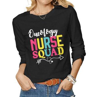 Oncology Nurse Squad Cute Gifts Funny Nurse  Women Graphic Long Sleeve T-shirt