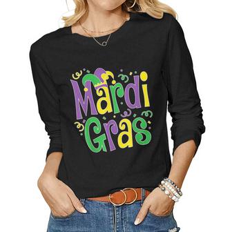 Mardi Gras  - Fun Mardi Gras Party For Men Women  Women Graphic Long Sleeve T-shirt
