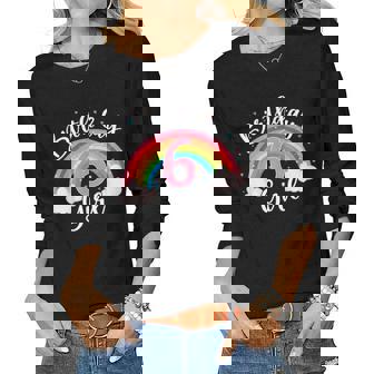 6 Years Old Birthday Girl Rainbow For Girls 6Th Birthday Women Graphic Long Sleeve T-shirt - Thegiftio