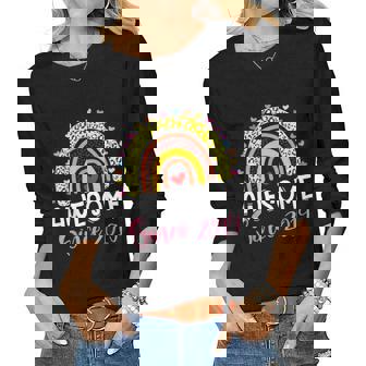 Awesome Since 2019 4Th Birthday Rainbow Born In 2019 V2 Women Graphic Long Sleeve T-shirt - Thegiftio