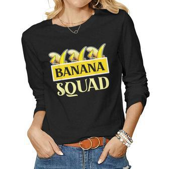 Banana Squad That’S Bananas Halloween Funny Women Graphic Long Sleeve T-shirt - Thegiftio UK