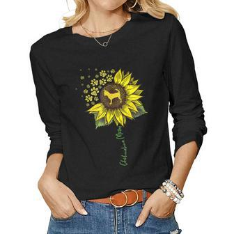 Chihuahua Mom Sunflower Chiwawa Lover Dog Mom Mama Women Graphic Long Sleeve T-shirt - Thegiftio UK