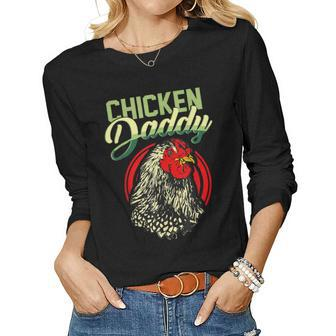 Fatherday Chicken Daddy Best Dad Ever Funny Gifts For Mens Women Graphic Long Sleeve T-shirt - Thegiftio UK