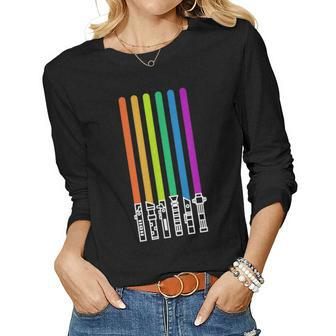 Funny Gay Saber Rainbow Lgbt Pride Month 2020 Lgbtq Women Graphic Long Sleeve T-shirt - Thegiftio UK