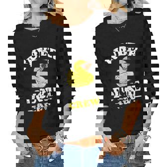 Funny Rubber Duck Yellow Duckie Crew Bath Ducks Duckling Toy Women Graphic Long Sleeve T-shirt - Thegiftio