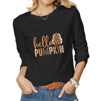 Hello Pumpkin Hello Fall V2 Women Graphic Long Sleeve T-shirt