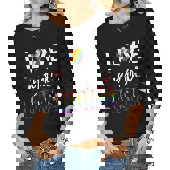 I Love My Two Moms Lgbt Pride Gay Lesbian Mothers Day Women Graphic Long Sleeve T-shirt - Thegiftio