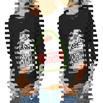 Ketchup Halloween Couples Costume Matching Mens Womens Women Graphic Long Sleeve T-shirt - Thegiftio