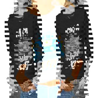 Mama Of The Birthday Boy Matching Family Video Gamer Party Women Graphic Long Sleeve T-shirt - Thegiftio