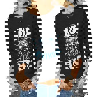 Mom Of The Birthday Boy Matching Video Gamer Birthday Party Women Graphic Long Sleeve T-shirt - Thegiftio