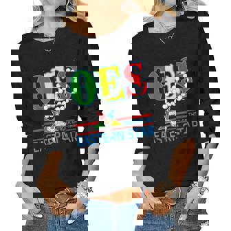 Oes Star Necklace Order Of The Eastern Star Mothers Day Women Graphic Long Sleeve T-shirt - Thegiftio