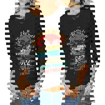 Officially Retired 2022 Not My Problem Anymore Retirement Women Graphic Long Sleeve T-shirt - Thegiftio UK