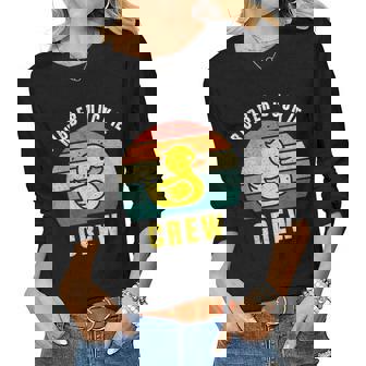 Rubber Duckie Crew - Funny Rubber Duck Women Graphic Long Sleeve T-shirt - Thegiftio