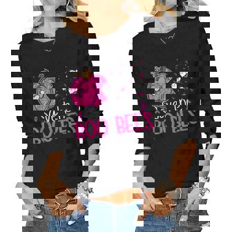 Save The Boo Bees Boobees Breast Cancer Halloween Party Women Graphic Long Sleeve T-shirt - Thegiftio