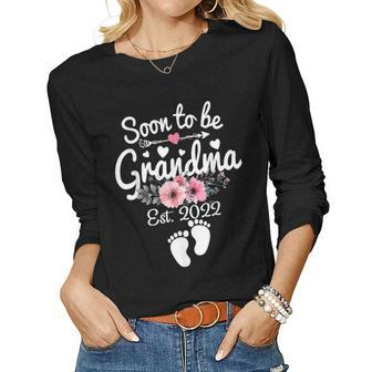 Soon To Be Grandma 2022 Mothers Day For New Grandma Women Graphic Long Sleeve T-shirt - Thegiftio UK