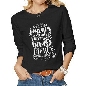 Strong Woman She Was On A Journey That Required V2 Women Graphic Long Sleeve T-shirt - Seseable