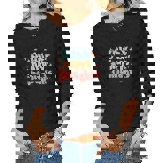 Think Happy Thoughts Colorful Design V2 Women Graphic Long Sleeve T-shirt - Seseable