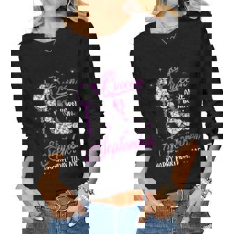 Womens Queen Was Born In September Happy Birthday Gifts For Womens V4 Women Graphic Long Sleeve T-shirt - Thegiftio