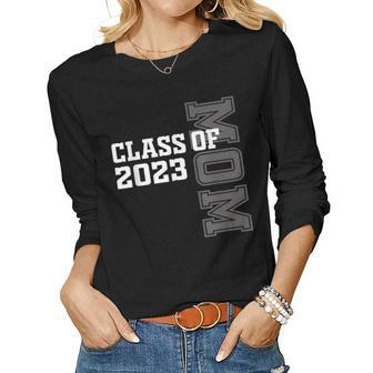 Womens Senior Graduate 2023 Funny Proud Mom Class Of 2023 Women Graphic Long Sleeve T-shirt - Thegiftio UK