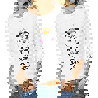 6 Year Old Gifts Cute Panda Birthday Girl 6Th Birthday Funny Women Graphic Long Sleeve T-shirt - Thegiftio