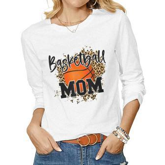 Basketball Mom Mom Game Day Outfit Mothers Day Gift Women Graphic Long Sleeve T-shirt - Thegiftio UK