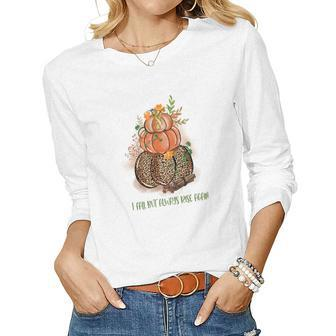 Cozy Autumn Fall I Fall But Always Rise Again Women Graphic Long Sleeve T-shirt - Seseable