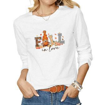 Gnomes Fall In Love Women Graphic Long Sleeve T-shirt - Seseable