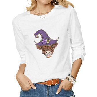 Halloween Witch Vibes Witch Hat Gift For You Women Graphic Long Sleeve T-shirt - Seseable