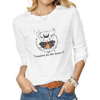 Hallowen Be Magical Witch Making My Own Magic Women Graphic Long Sleeve T-shirt - Seseable