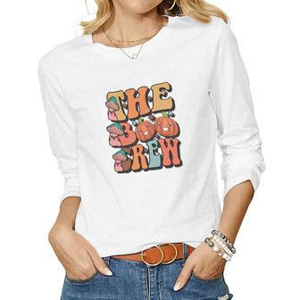 The Boo Crew Groovy Style Fall Women Graphic Long Sleeve T-shirt - Seseable