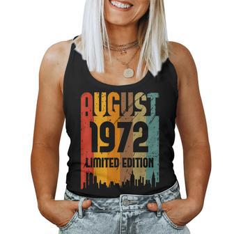 50 Years Old Vintage Awesome Since August 1972 50Th Birthday Women Tank Top Basic Casual Daily Weekend Graphic - Thegiftio UK