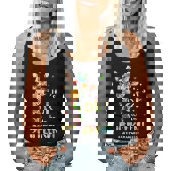 Autism Awareness Cute Giraffe Animal Its Ok To Be Different Women Tank Top Basic Casual Daily Weekend Graphic - Thegiftio