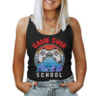 Back To School Funny Game Over Teacher Student Controller Women Tank Top Basic Casual Daily Weekend Graphic - Thegiftio UK