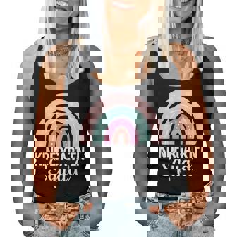 Back To School Rainbow Kindergarten Squad Boys Girls Teacher Women Tank Top Basic Casual Daily Weekend Graphic - Thegiftio