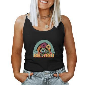 Be Kind Stay Positive Retro Boho Women Tank Top Basic Casual Daily Weekend Graphic - Seseable