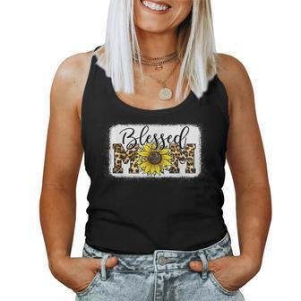 Blessed Mom Leopard Blessed Mom Sunflower Women Tank Top Basic Casual Daily Weekend Graphic - Thegiftio UK