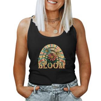 Bloom Like A Flower Retro Boho V3 Women Tank Top Basic Casual Daily Weekend Graphic - Seseable