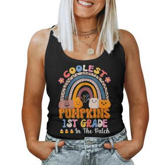 Coolest Pumpkins 1St Grade In The Patch Teacher Women Tank Top Basic Casual Daily Weekend Graphic - Thegiftio UK