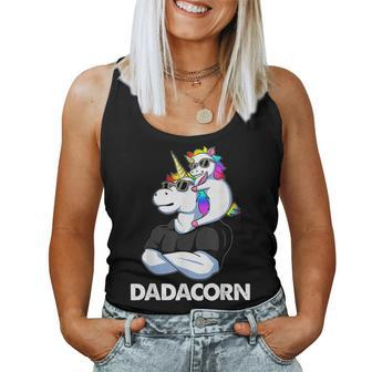 Dadacorn Unicorn Dad And Baby Christmas Papa Fathers Day Women Tank Top Basic Casual Daily Weekend Graphic - Thegiftio UK